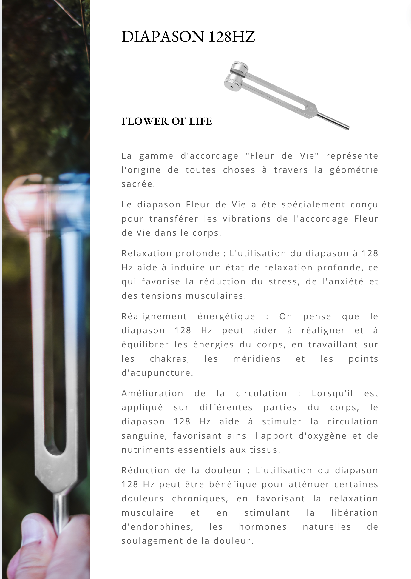 Duo 128hz Équilibre Réharmonisation Stabilité Alignement physique