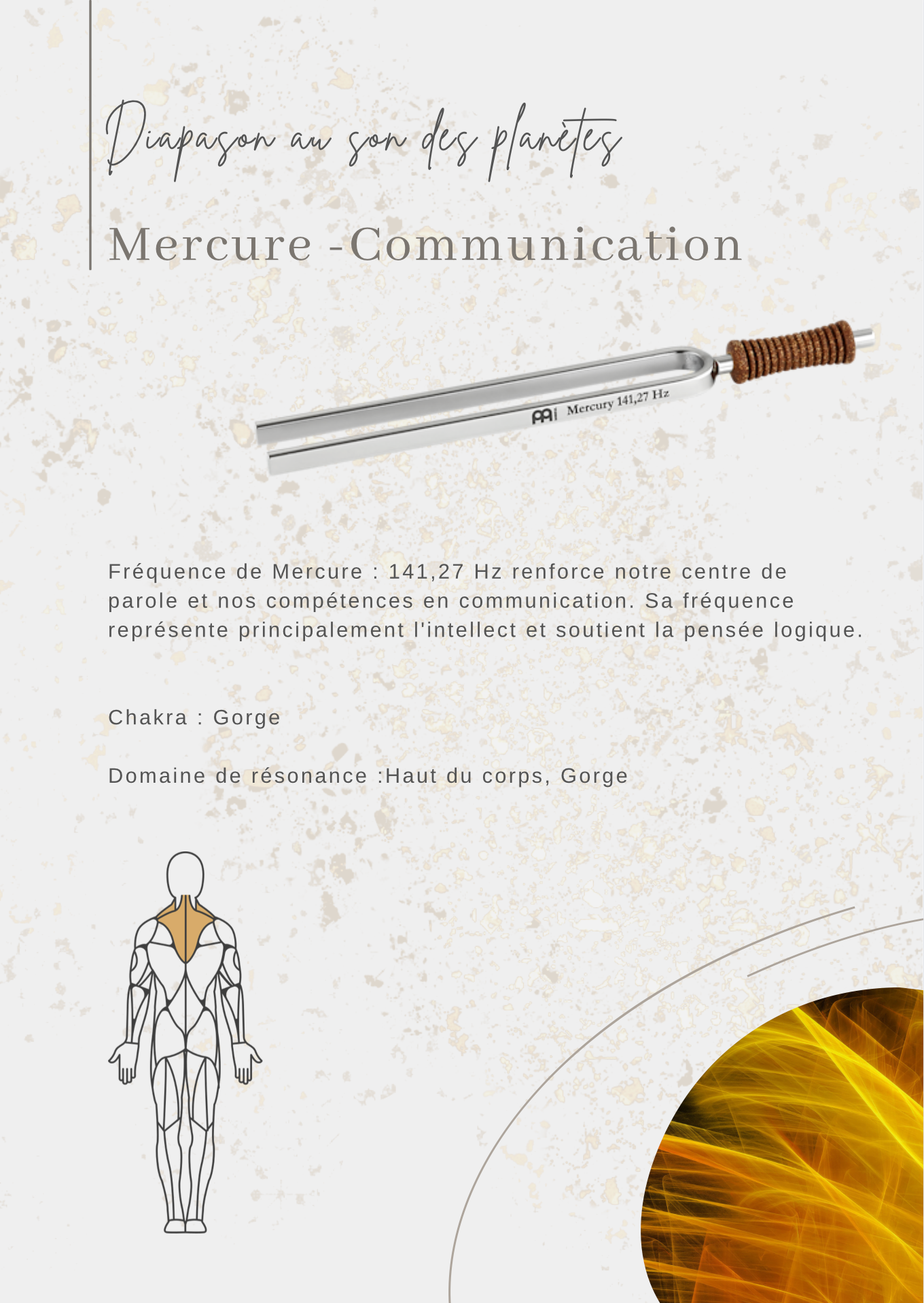 Mercure Diapason aux sons des planètes: Communication