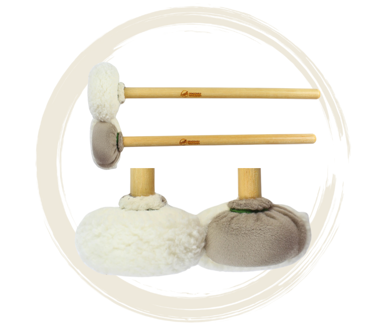 Mailloche de luxe double pour bol chantants et Gong