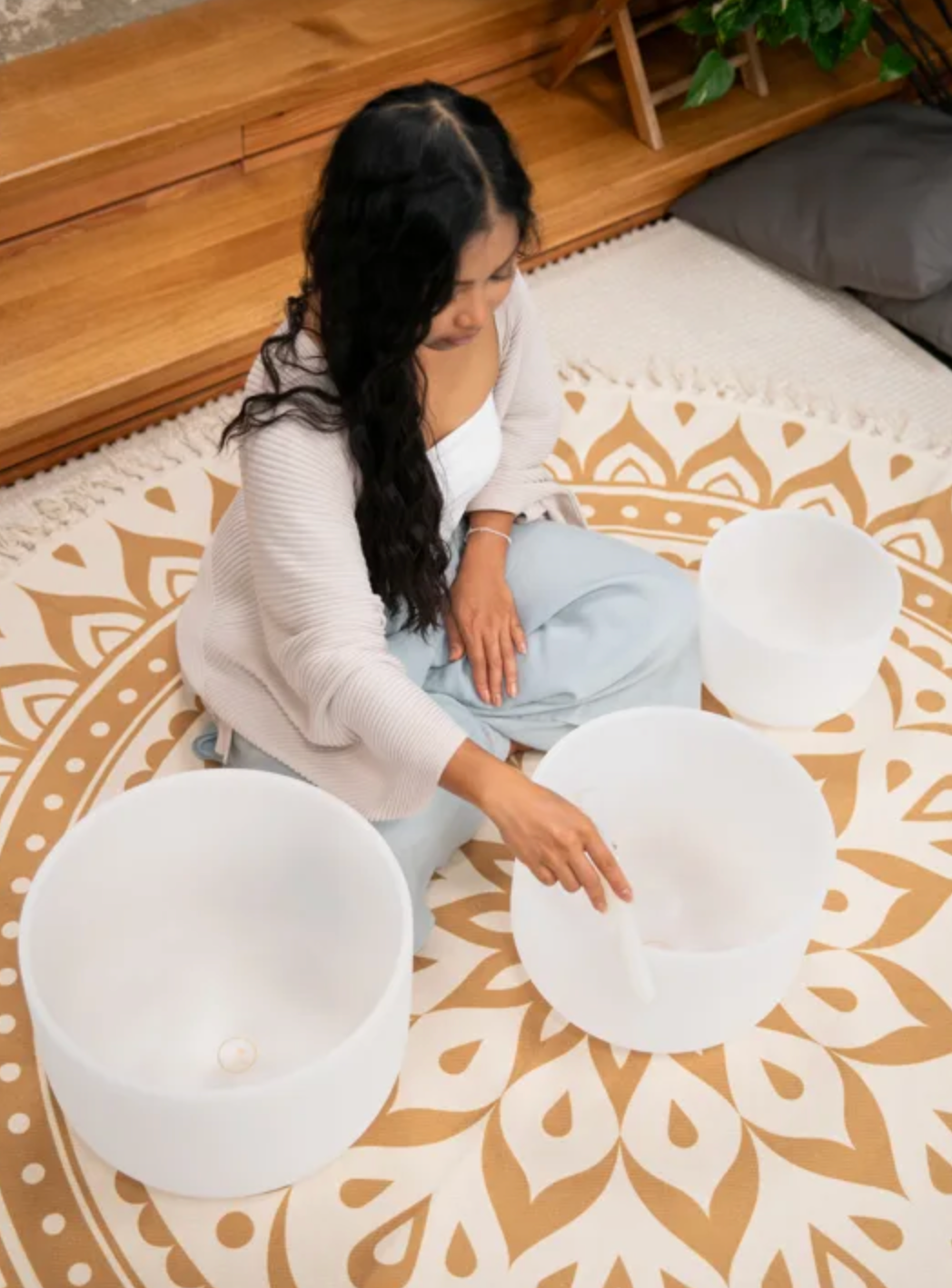 Set de Bols chantants en cristal Set Harmonie