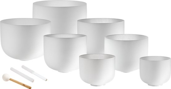 Set of 7 Crystal Chakra Singing Bowls