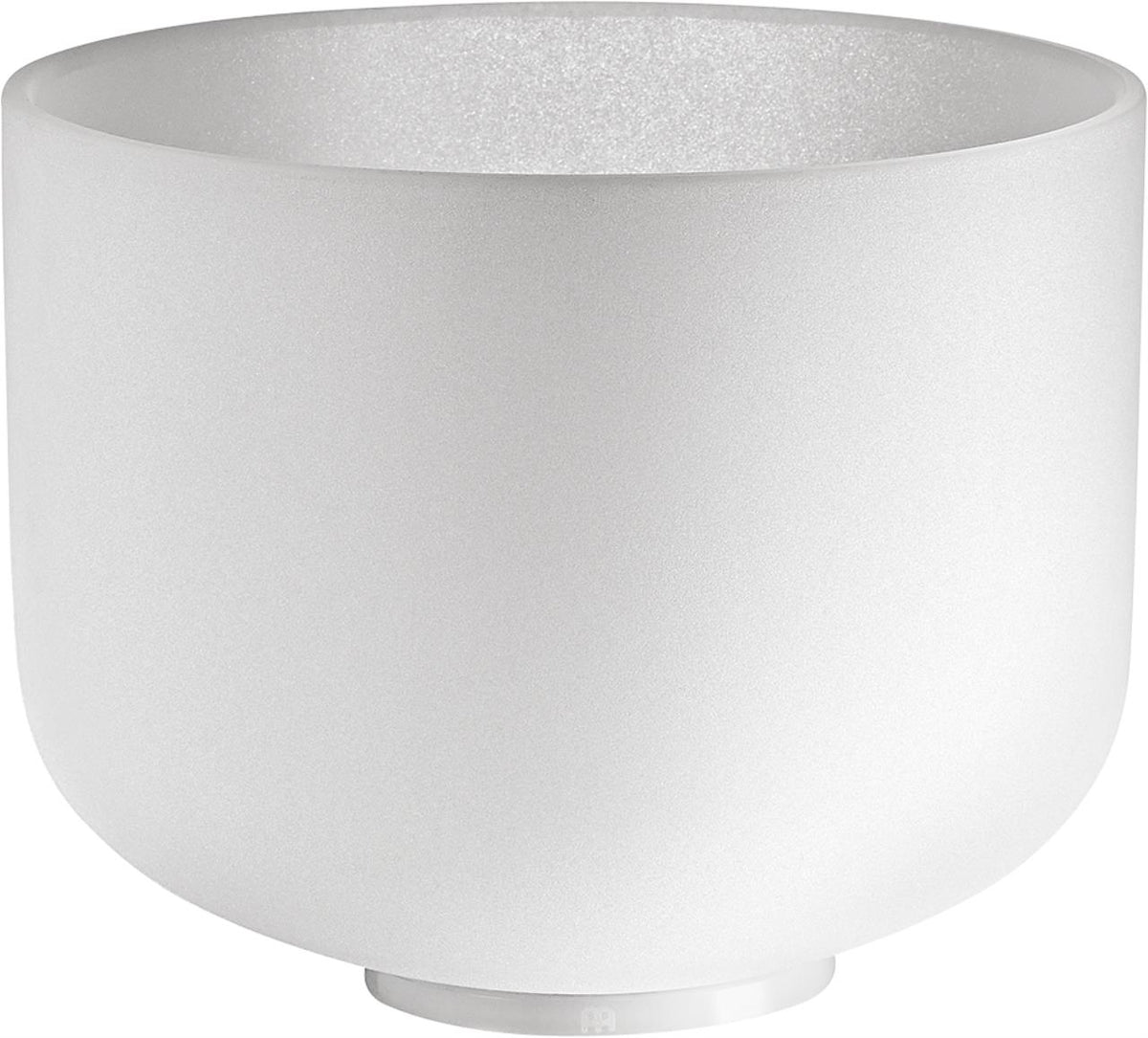 Bol chantant en cristal blanc givré 26 cm, Sol (G4), chakra de la gorge