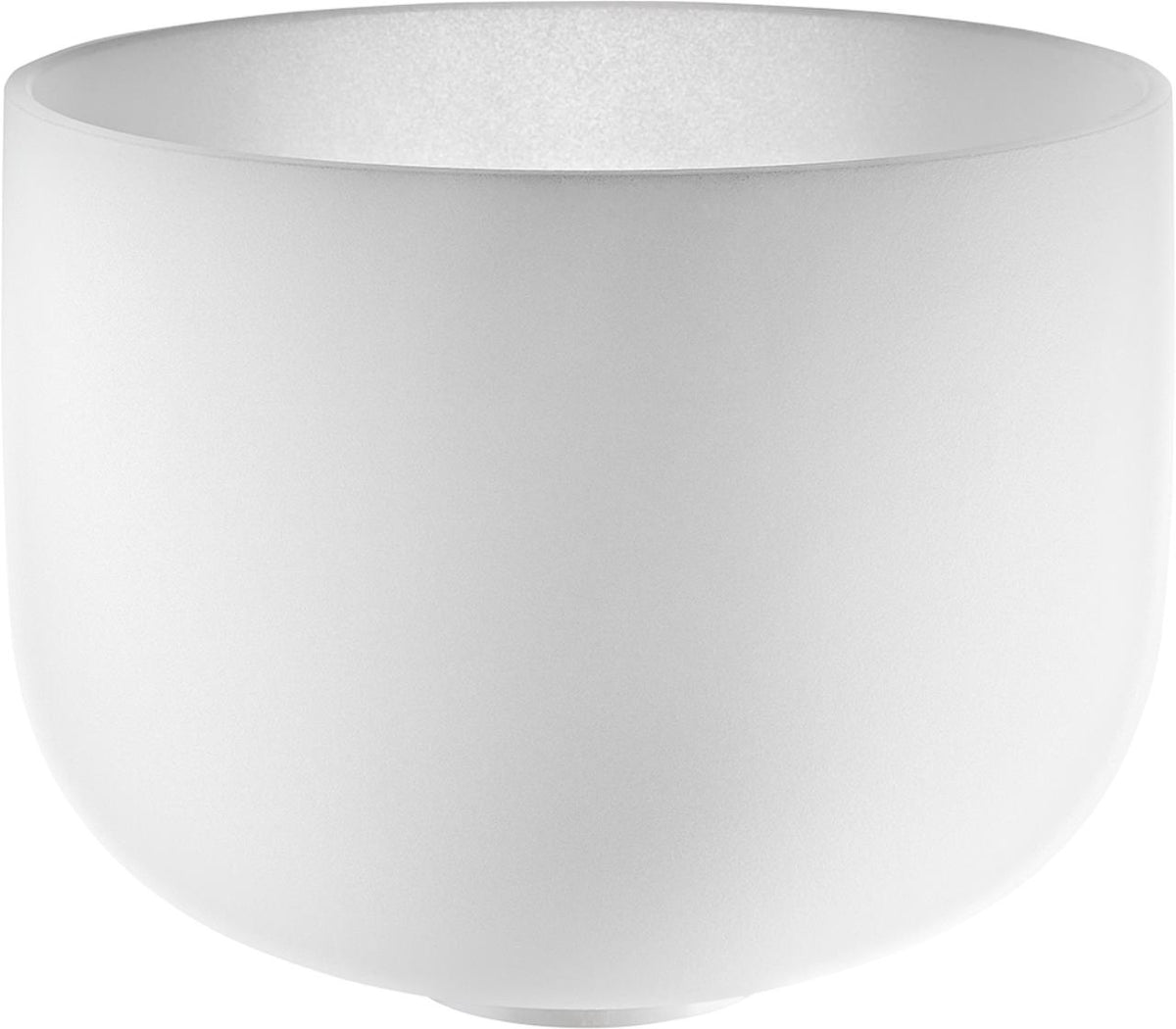 Bol chantant en cristal blanc givré 22 cm, La (A4), chakra du front