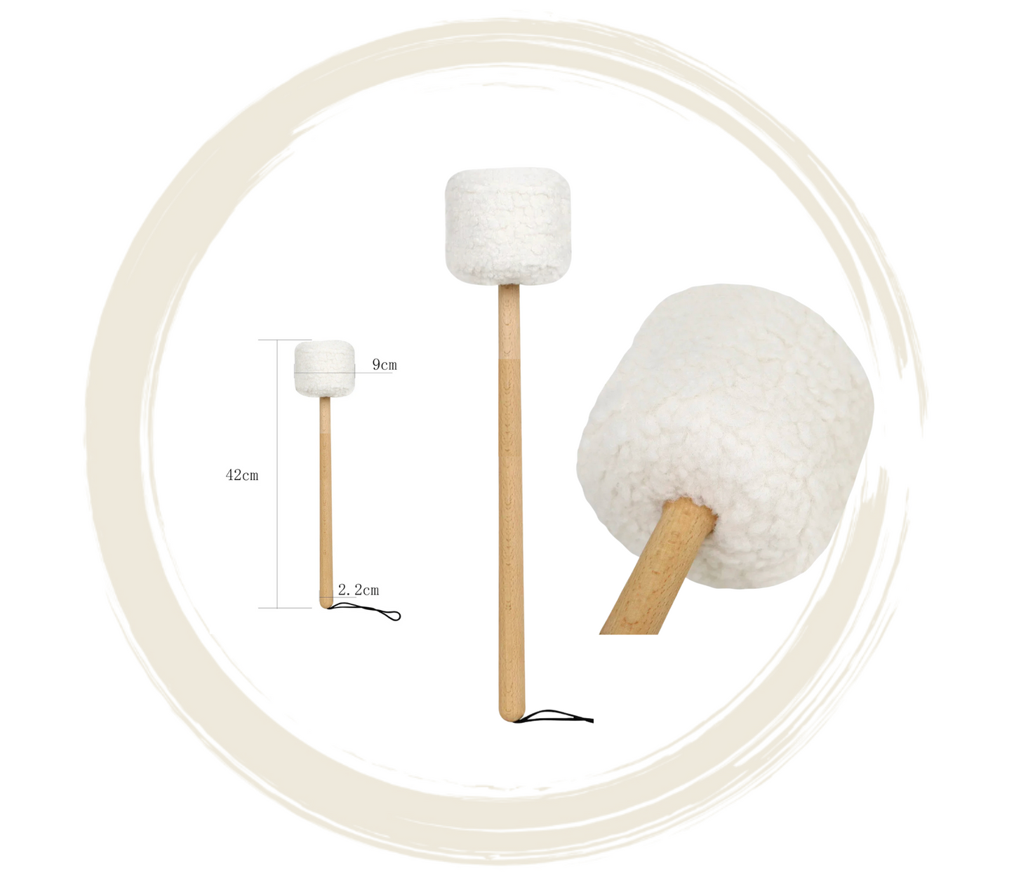 Pluche Pro M mallet for optimal sound