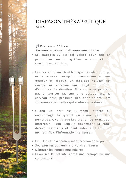 Diapason Medi-Premium 50 Hz – Système nerveux et détente musculaire