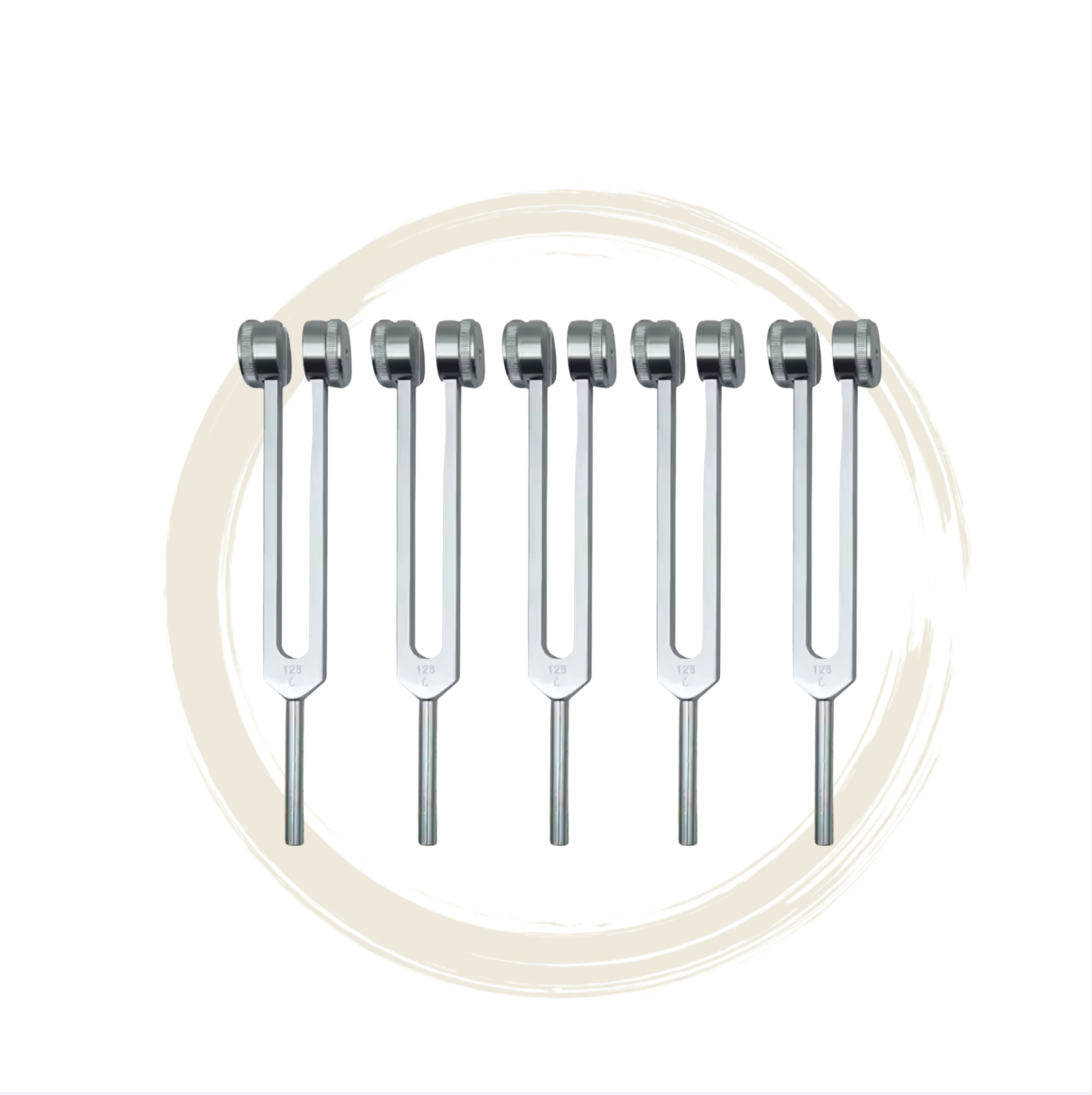 Set de 5 Diapasons 128hz pour les praticiens qui offres des ateliers d'auto soins