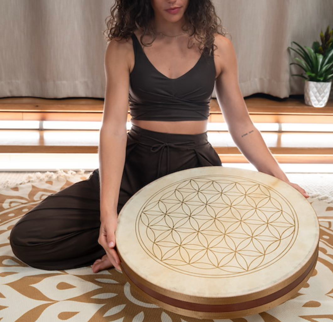 Tambour de l'Océan fleur de vie 20''/ 51 cm