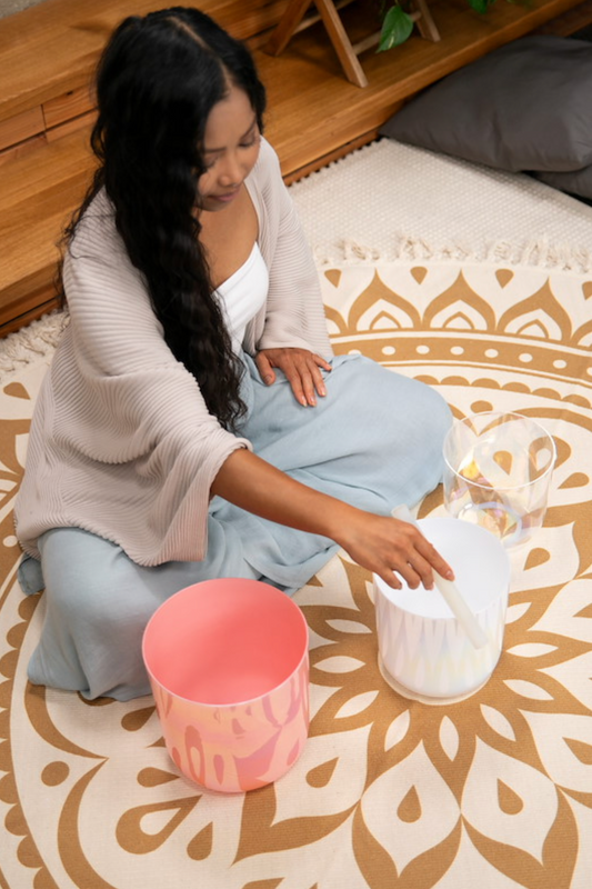 Set Encense ensemble de 3 bols en cristal E, B, G