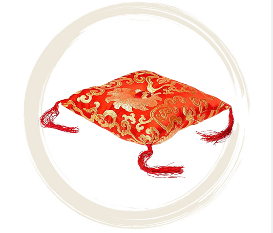 Coussin pour bols chantants L 21cm Rouge