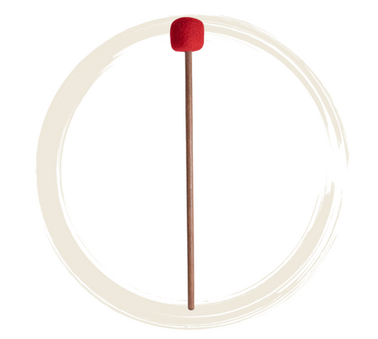 Maillet en feutre, doux, avec noyau en caoutchouc pour un son optimal petit à moyen bols 800-1500g