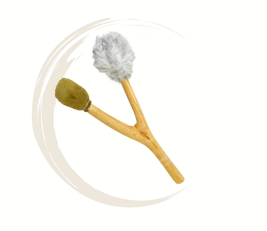 Mailloche peluche et cuir double pour Ritual Drum