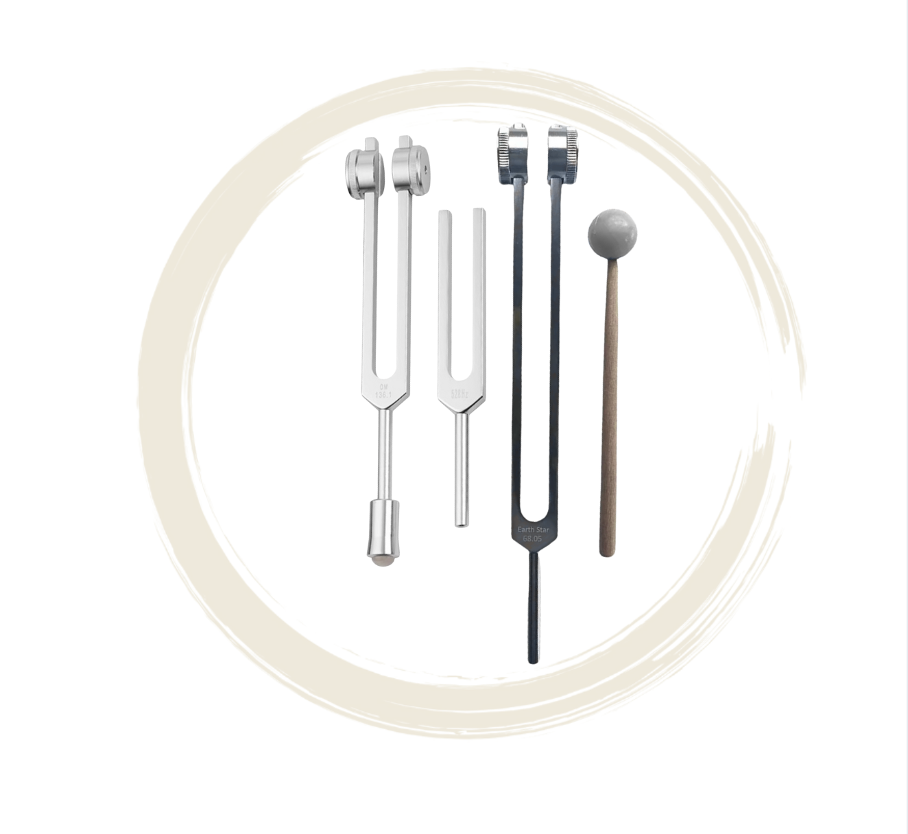 Set de diapasons Harmonie Mentale – 88 Hz • 136.10 Hz • 528 Hz