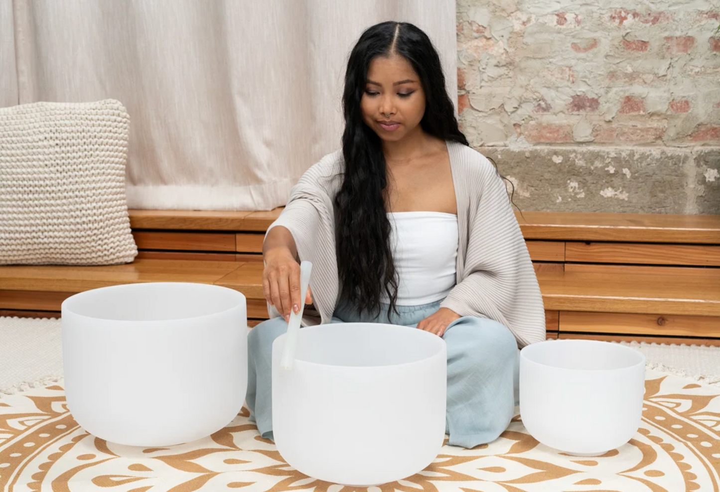 Set de Bols chantants en cristal Set Harmonie