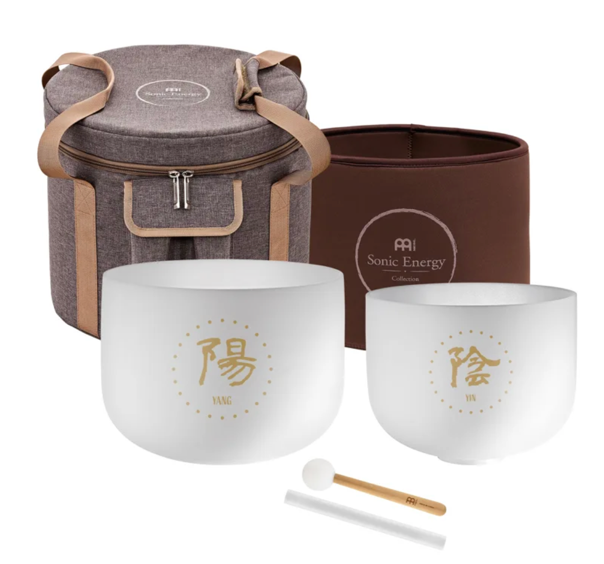 Set de 2 bols chantants en cristal TCM – Yin & Yang