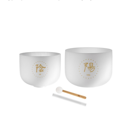 Set de 2 bols chantants en cristal TCM – Yin & Yang