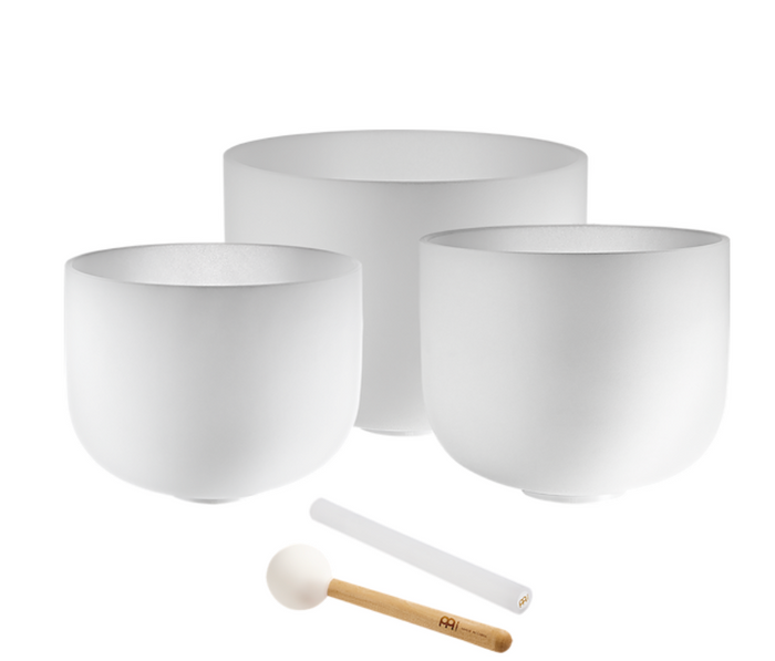 Set de 3 bols en cristal A, F, D