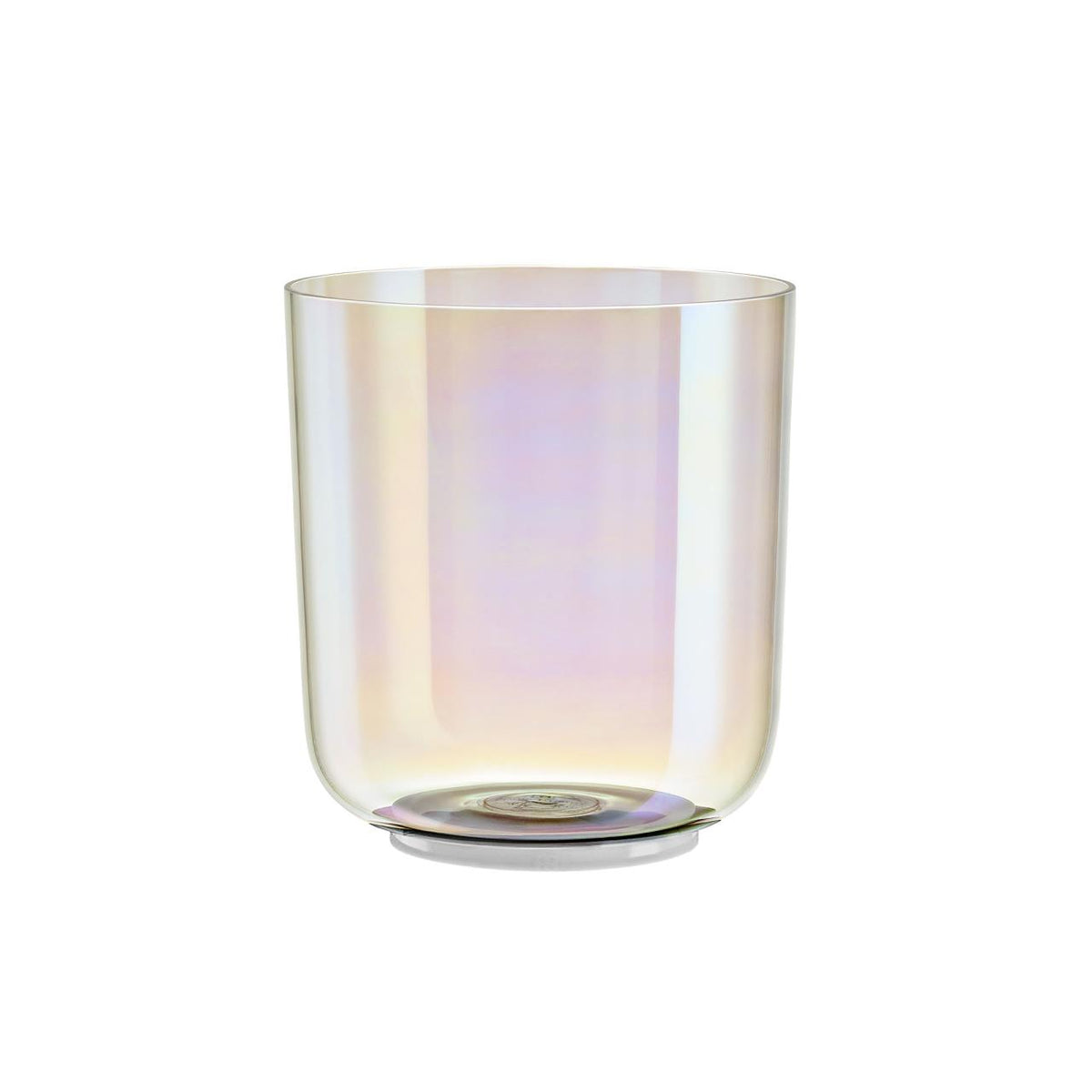 Bol chantant en cristal Essence transparent irisé, 16 cm, Mi (E4), chakra du plexus solaire