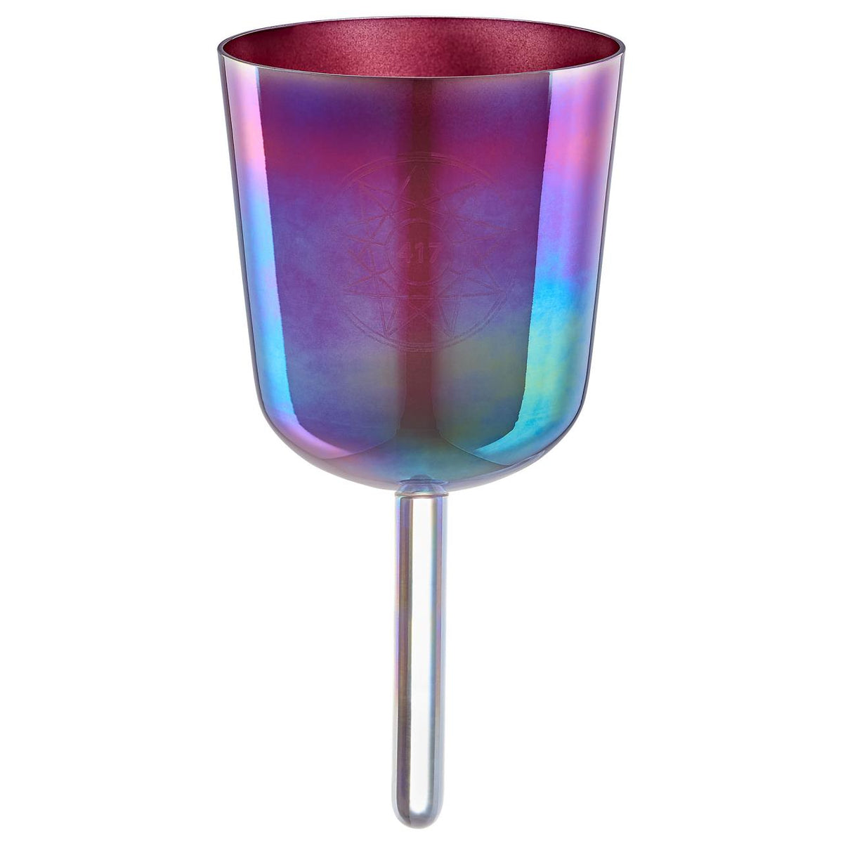 Bol chantant en cristal Essence Solfeggio brun cuivré, 417 Hz, 14,5 cm