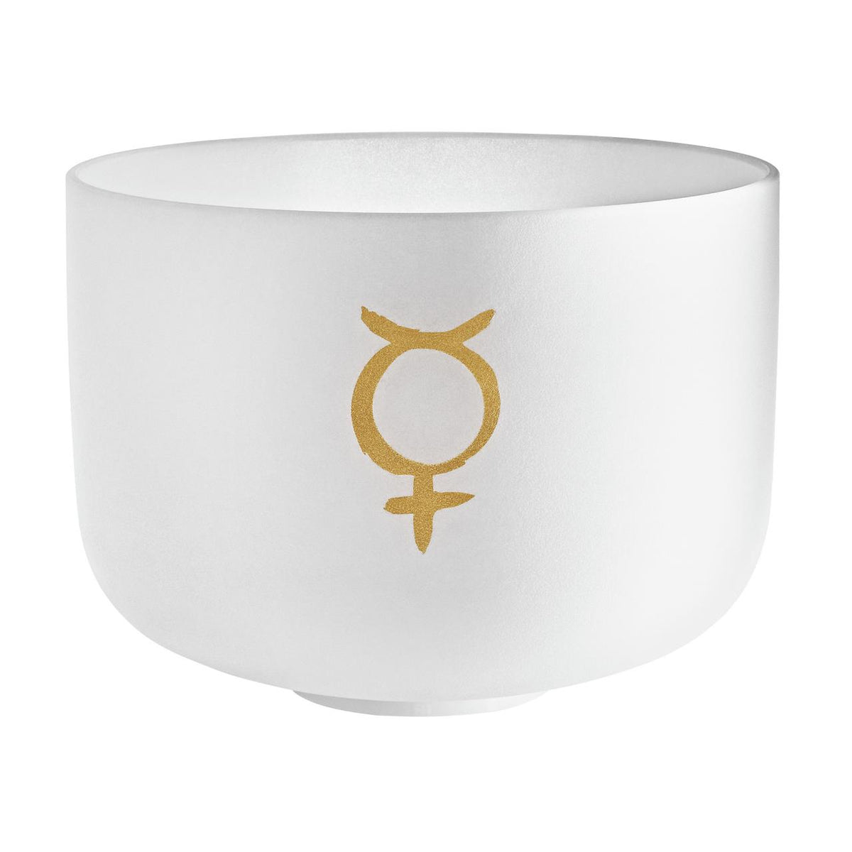 Bol chantant en cristal blanc Planetary Mercure, 30 cm, 141,27 Hz