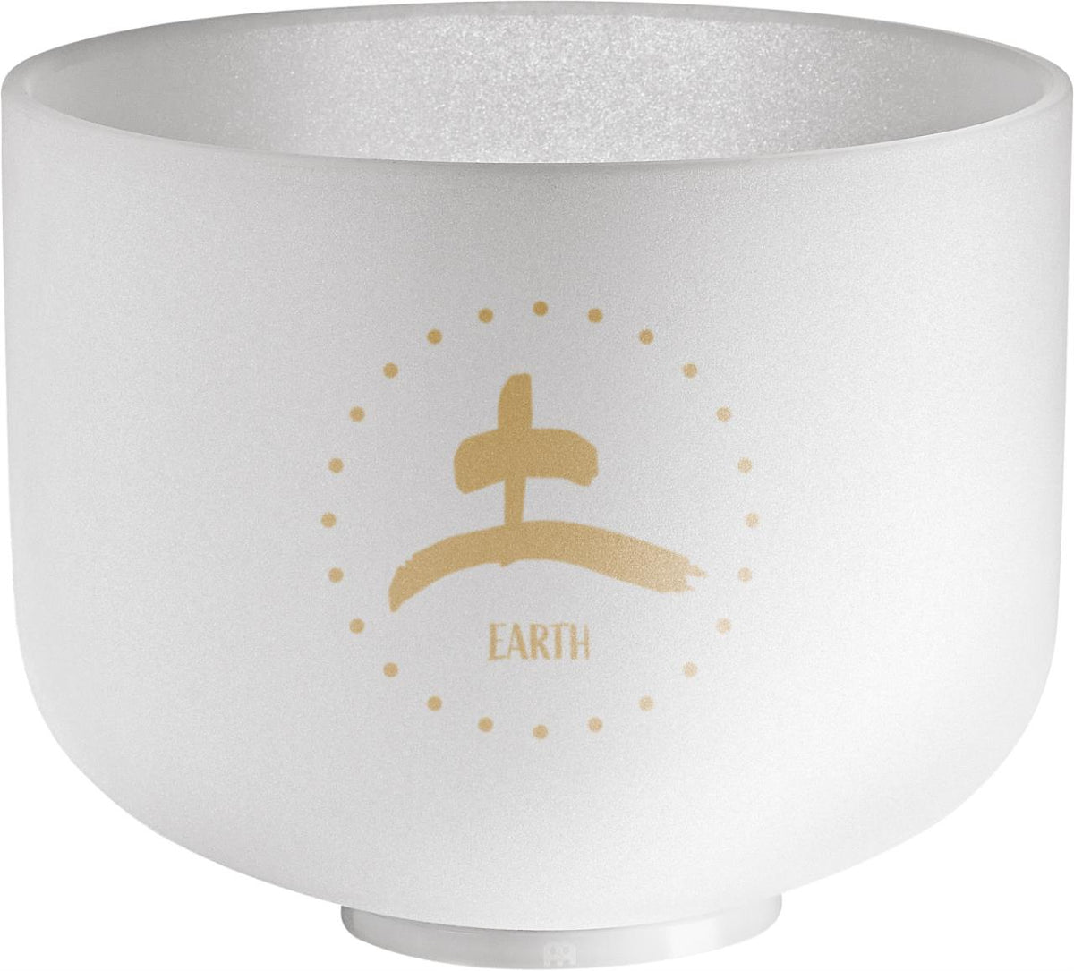 Bol chantant en cristal blanc TCM élément Terre, 26 cm, 256 Hz