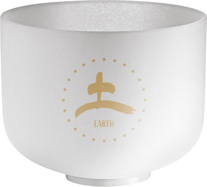 Bol chantant en cristal blanc TCM élément Terre, 26 cm, 256 Hz