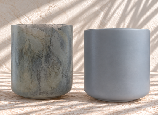 Présence et Horizon  DUO Yin & Yang Bol éclats d'alchimie en cristal