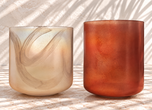 Sève et Incandescence DUO Yin & Yang Bol éclats d'alchimie en cristal