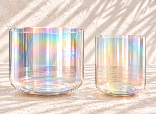 Prisme et Harmonie DUO Yin & Yang Bol éclats d'alchimie en cristal