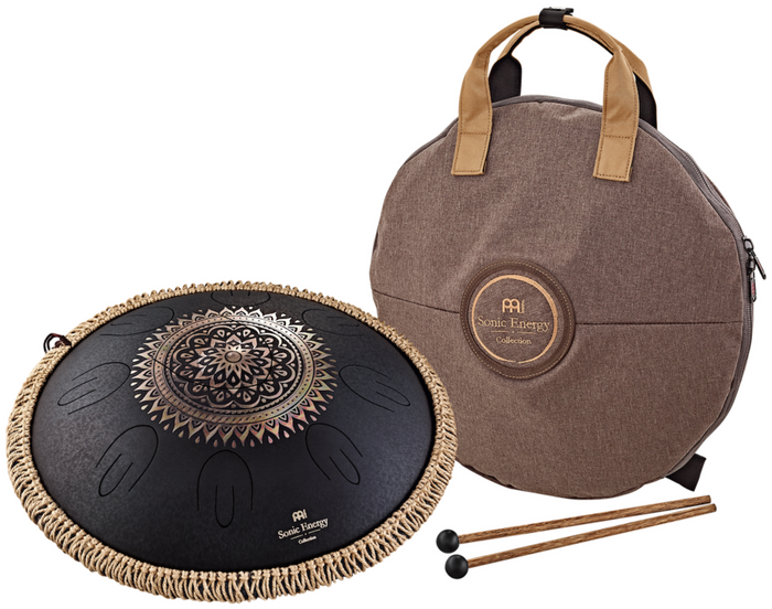 Octave Steel Tongue Drum D Kurd noir gravé
