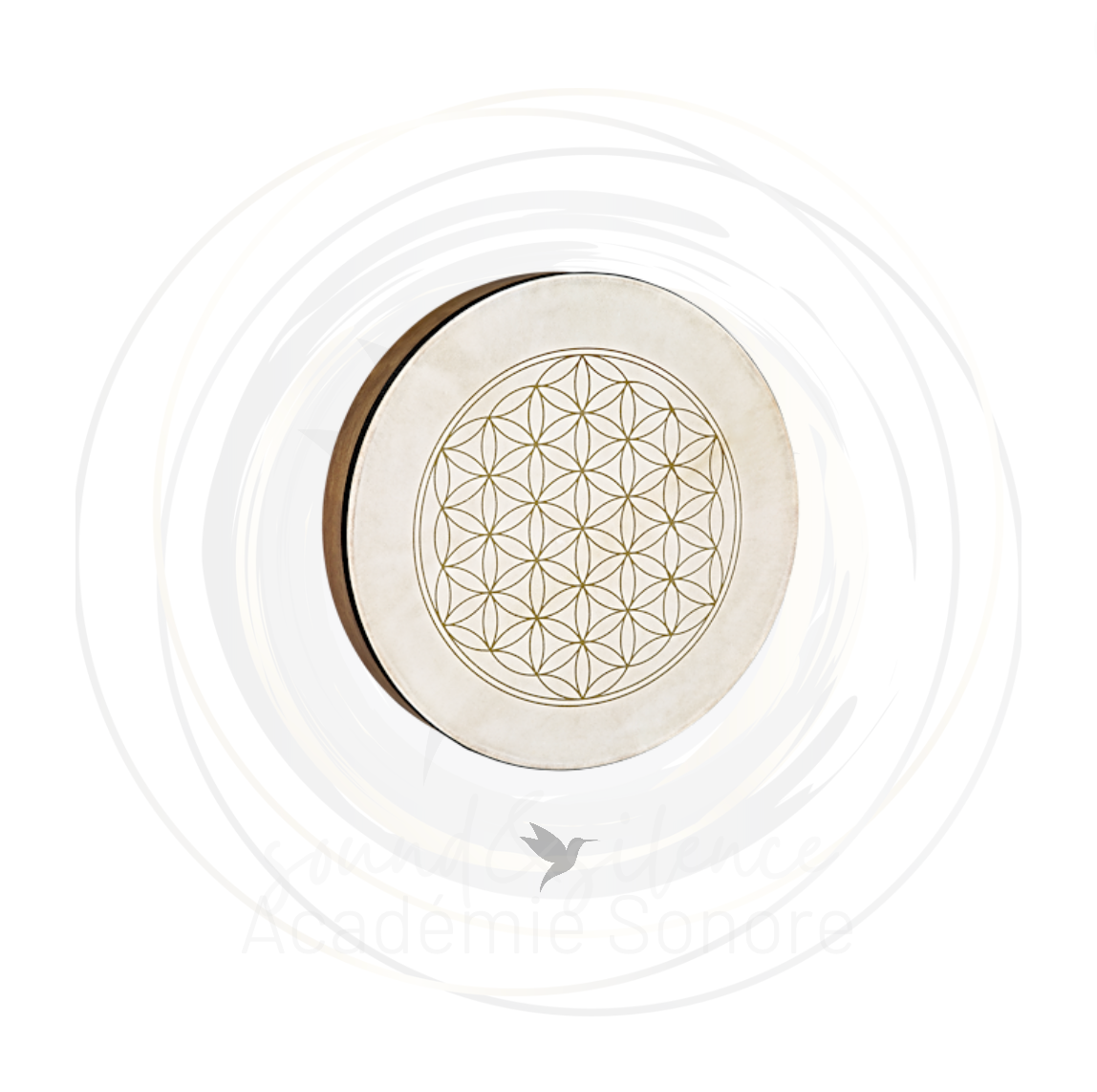 Tambour sur cadre Fleur de vie