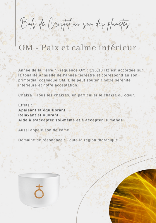 Bols chantants Cristal Planetary OM son de la terre